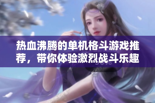 热血沸腾的单机格斗游戏推荐，带你体验激烈战斗乐趣
