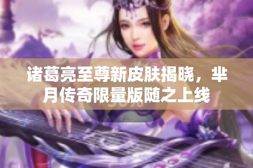 诸葛亮至尊新皮肤揭晓，芈月传奇限量版随之上线