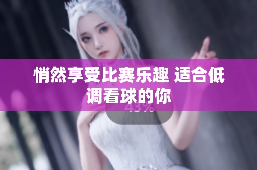 悄然享受比赛乐趣 适合低调看球的你