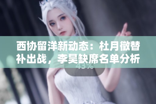 西协留洋新动态：杜月徵替补出战，李昊缺席名单分析