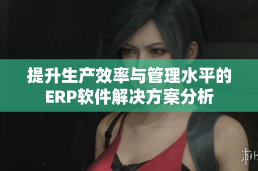 提升生产效率与管理水平的ERP软件解决方案分析