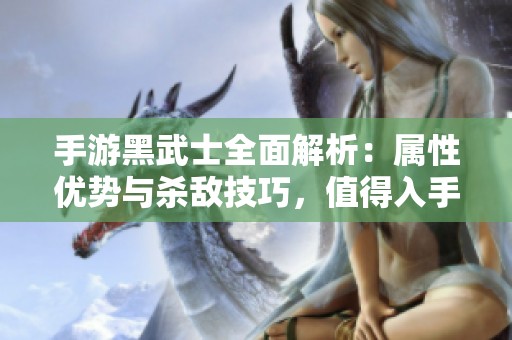 手游黑武士全面解析：属性优势与杀敌技巧，值得入手吗？