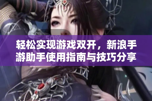 轻松实现游戏双开，新浪手游助手使用指南与技巧分享