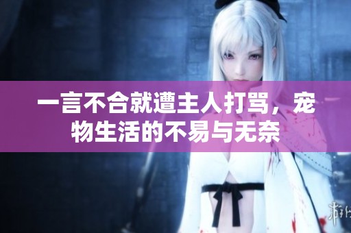 一言不合就遭主人打骂，宠物生活的不易与无奈