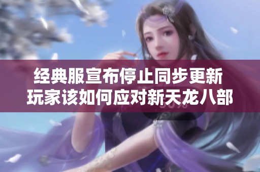 经典服宣布停止同步更新 玩家该如何应对新天龙八部变动