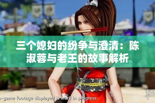 三个媳妇的纷争与澄清：陈淑蓉与老王的故事解析