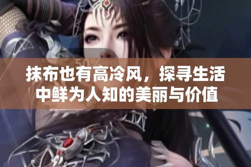 抹布也有高冷风，探寻生活中鲜为人知的美丽与价值