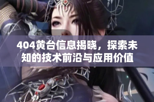 404黄台信息揭晓，探索未知的技术前沿与应用价值