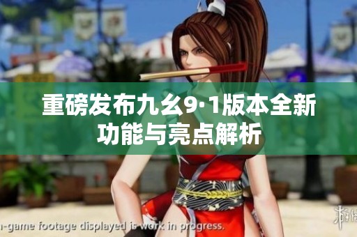 重磅发布九幺9·1版本全新功能与亮点解析
