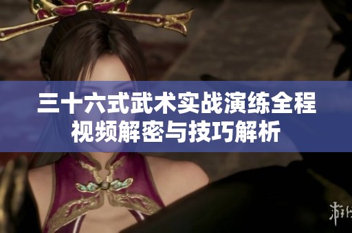 三十六式武术实战演练全程视频解密与技巧解析