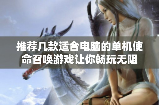 推荐几款适合电脑的单机使命召唤游戏让你畅玩无阻