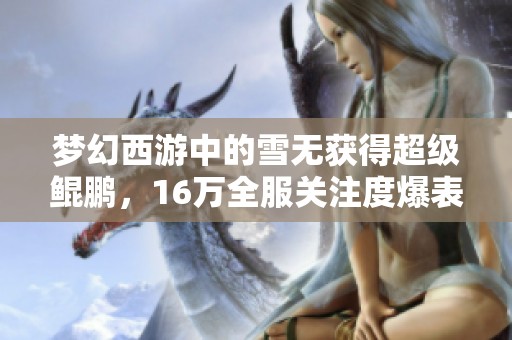 梦幻西游中的雪无获得超级鲲鹏，16万全服关注度爆表