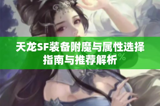 天龙SF装备附魔与属性选择指南与推荐解析