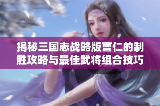 揭秘三国志战略版曹仁的制胜攻略与最佳武将组合技巧