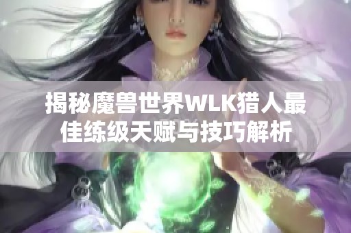 揭秘魔兽世界WLK猎人最佳练级天赋与技巧解析