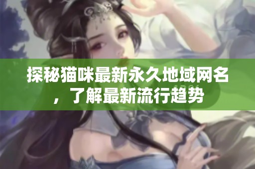 探秘猫咪最新永久地域网名，了解最新流行趋势