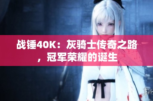 战锤40K：灰骑士传奇之路，冠军荣耀的诞生