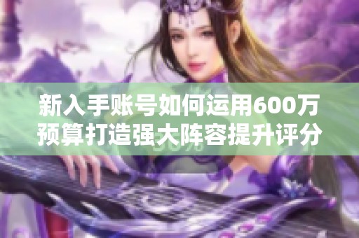 新入手账号如何运用600万预算打造强大阵容提升评分