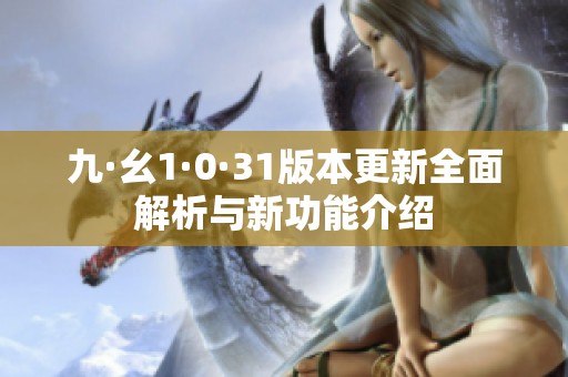 九·幺1·0·31版本更新全面解析与新功能介绍
