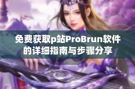 免费获取p站ProBrun软件的详细指南与步骤分享