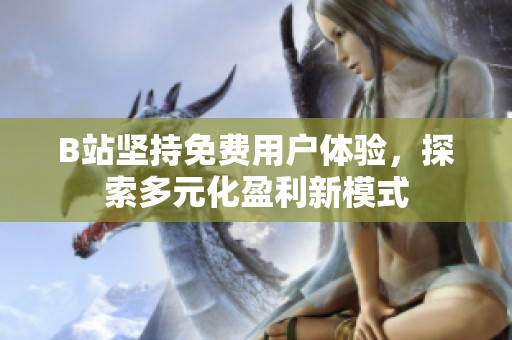 B站坚持免费用户体验，探索多元化盈利新模式