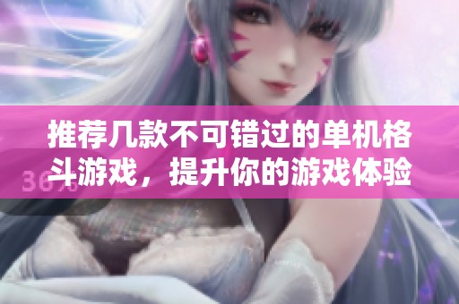 推荐几款不可错过的单机格斗游戏，提升你的游戏体验