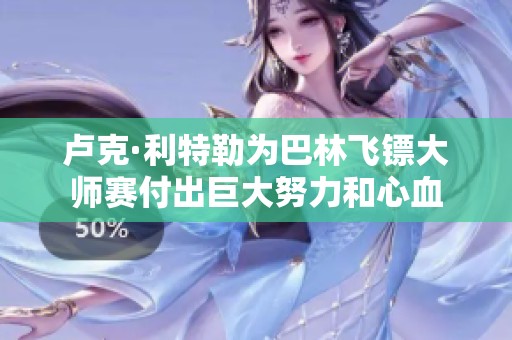 卢克·利特勒为巴林飞镖大师赛付出巨大努力和心血