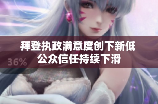 拜登执政满意度创下新低 公众信任持续下滑