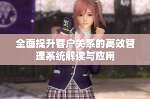 全面提升客户关系的高效管理系统解读与应用