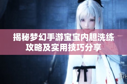 揭秘梦幻手游宝宝内胆洗练攻略及实用技巧分享