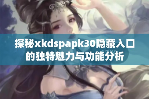 探秘xkdspapk30隐藏入口的独特魅力与功能分析