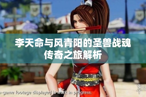 李天命与风青阳的圣兽战魂传奇之旅解析