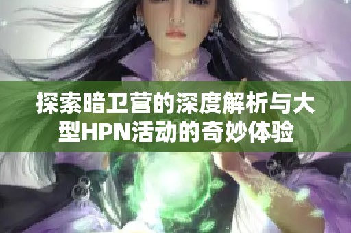 探索暗卫营的深度解析与大型HPN活动的奇妙体验