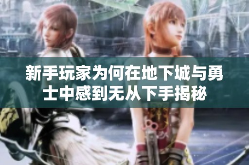 新手玩家为何在地下城与勇士中感到无从下手揭秘