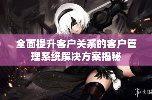 全面提升客户关系的客户管理系统解决方案揭秘
