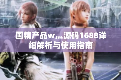 国精产品w灬源码1688详细解析与使用指南